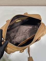 Kitlife Prada Re-Edition 1978 medium Re-Nylon and Saffiano leather top-handle bag brown - 31x17x16 cm - 2