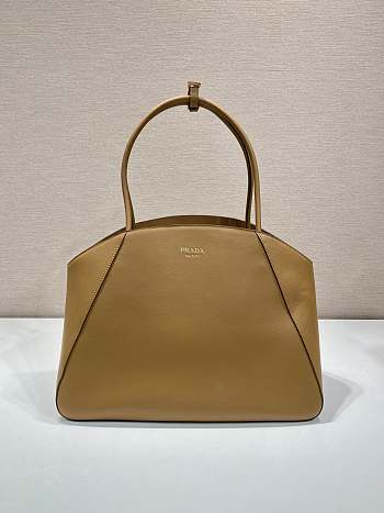 kitklife PRADA Women's Large Leather Tote Bag In Brown - 40x30x17cm