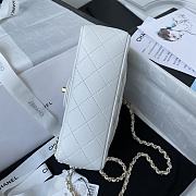 Kitlife chanel handle white bag light gold buckle - 20x12x6cm - 3