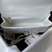 Kitlife chanel handle white bag light gold buckle - 20x12x6cm - 4