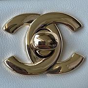 Kitlife chanel handle white bag light gold buckle - 20x12x6cm - 5