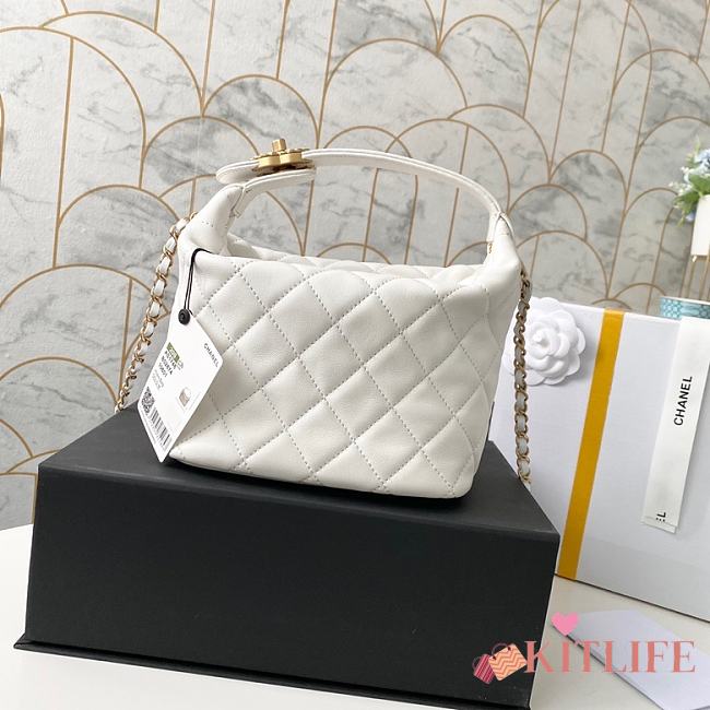 kitlife Chanel hobo bag white - 20x13x18 cm - 1