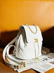 Kitlife chanel backpack white lambskin - 20x19x12 cm  - 3