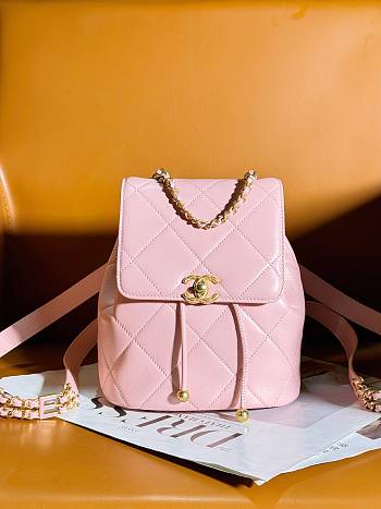 Kitlife chanel backpack Pink lambskin - 20x19x12 cm