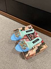 kitlife Dolce&Gabbana Ombré-print calfskin sliders blue - 1