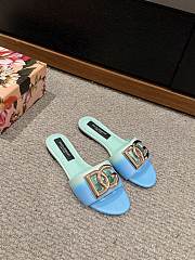 kitlife Dolce&Gabbana Ombré-print calfskin sliders blue - 5