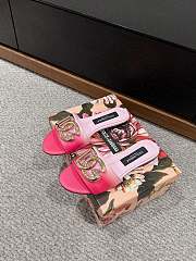 kitlife Dolce&Gabbana Ombré-print calfskin sliders pink - 1