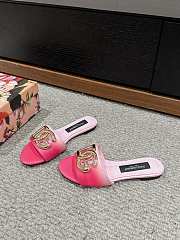 kitlife Dolce&Gabbana Ombré-print calfskin sliders pink - 4