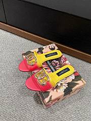 kitlife Dolce&Gabbana Ombré-print calfskin sliders yellow - 1