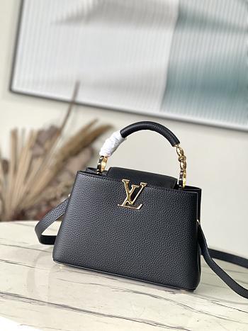 Kitlife Louis Vuitton Capucines BB Taurillon Monogram black bag - M24698 - 26.5 × 17.5 × 9 cm