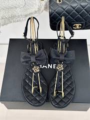 kitlife Chanel Sandals Grosgrain Black - 1