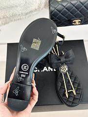 kitlife Chanel Sandals Grosgrain Black - 5