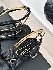 kitlife Chanel Sandals Grosgrain Black - 3