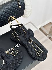 kitlife Chanel Sandals Grosgrain Black - 4