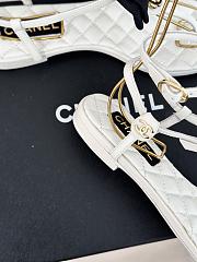 kitlife Chanel Sandals Grosgrain White - 2