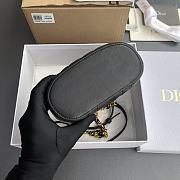 Kirlife Dior Caro Mini Vanity Case  Black Macrocannage Lambskin - 17×10.5×8cm - 6