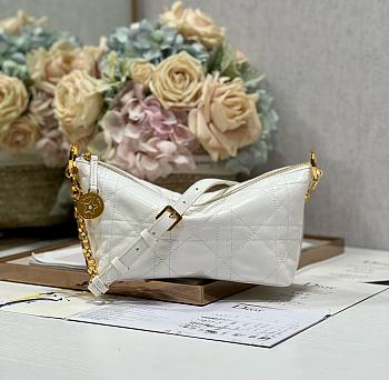 kitlife Diorstar Hobo Bag White with Chain - 28.5x14.5x10cm