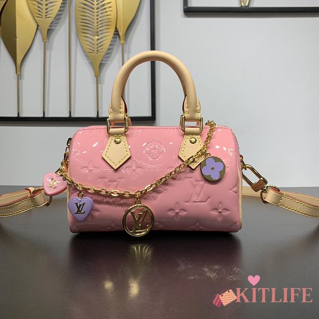 kitlife Louis Vuitotn Nano Speedy pink mini bag - 16 x 10 x 7.5 cm - 1