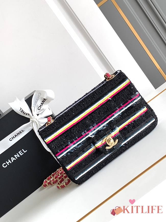 Kitlife Chanel mini classic bag black - 20cm - 1