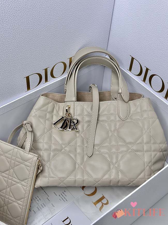 Kitlife Medium Dior Toujours Bag beige - 28×21×19 cm - 1