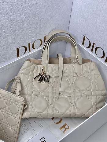 Kitlife Medium Dior Toujours Bag beige - 28×21×19 cm