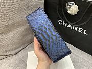 Kitlife Chanel handbag snakeskin material blue - 20cm  - 6