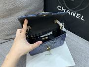Kitlife Chanel handbag snakeskin material blue - 20cm  - 4