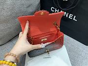 Kitlife Chanel handbag snakeskin material bkack/red - 20cm - 6