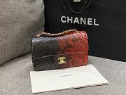 Kitlife Chanel handbag snakeskin material bkack/red - 20cm - 5