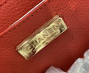 Kitlife Chanel handbag snakeskin material bkack/red - 20cm - 2