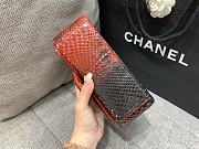 Kitlife Chanel handbag snakeskin material bkack/red - 20cm - 3