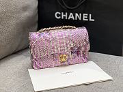 Kitlife Chanel handbag snakeskin material Pink - 20cm - 4