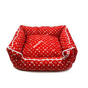 Lousi Vuitton Pet Square Pillow red - 1