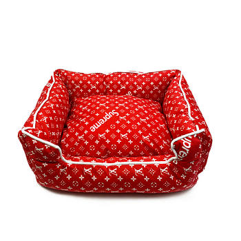 Lousi Vuitton Pet Square Pillow red