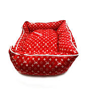 Lousi Vuitton Pet Square Pillow red - 3