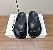 kitlife LOEWE Paula's Ibiza Foam Pebble thong sandals black - 1