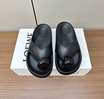 kitlife LOEWE Paula's Ibiza Foam Pebble thong sandals black