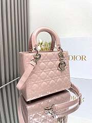 Kitlife Lady Dior Bag Powder Pink Patent Cannage Calfskin - 24x20x11cm - 2