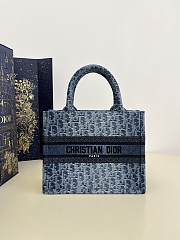 Kitlife Dior book tote blue denim bag - 26.5x21x14 cm - 1