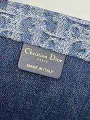 Kitlife Dior book tote blue denim bag - 26.5x21x14 cm - 5