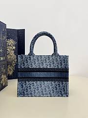 Kitlife Dior book tote blue denim bag - 26.5x21x14 cm - 3