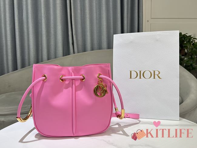 kitlife Medium Dior Nolita Bag Pink Macrocannage Lambskin - 27 x 25 x 5 cm - 1