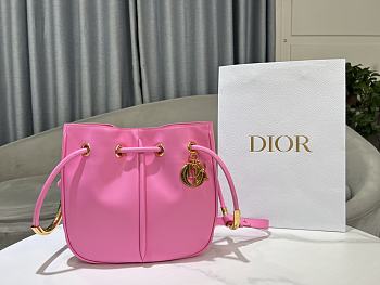 kitlife Medium Dior Nolita Bag Pink Macrocannage Lambskin - 27 x 25 x 5 cm