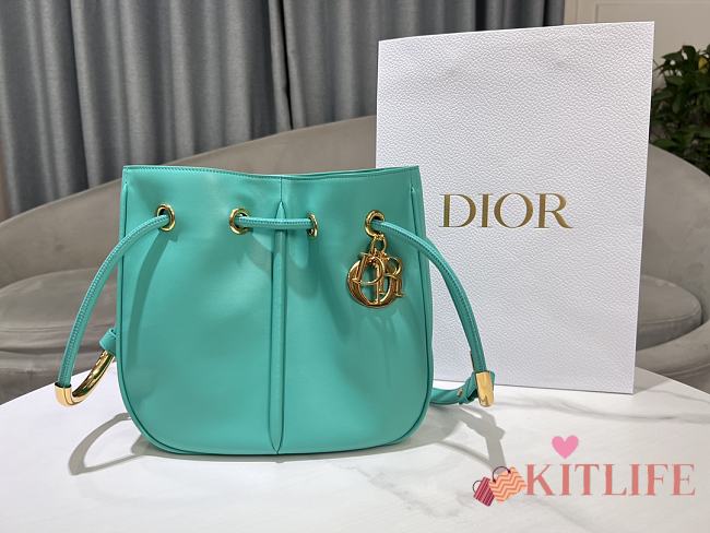 kitlife Medium Dior Nolita Bag Green Macrocannage Lambskin - 27 x 25 x 5 cm - 1