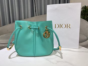 kitlife Medium Dior Nolita Bag Green Macrocannage Lambskin - 27 x 25 x 5 cm