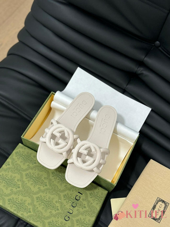 Kitlife Gucci slides white - 1