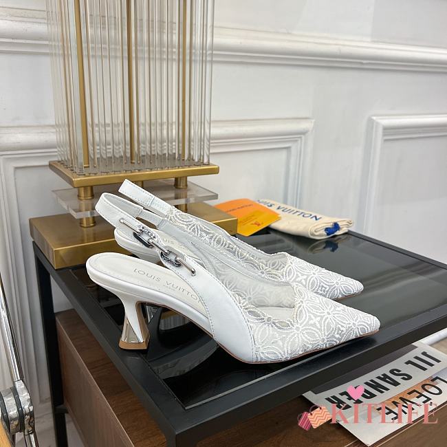LV Sparkle Slingback Pump white 6.5cm - 1