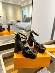 kitlife Lousi Vuitton Shake Platform Pump 9.5cm Brown - 3