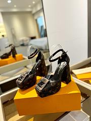 kitlife Lousi Vuitton Shake Platform Pump 9.5cm Brown - 2