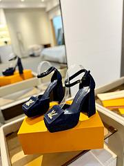 kitlife Lousi Vuitton Shake Platform Pump 9.5cm blue denim - 1